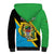 Personalised Tanzania Union Day Sherpa Hoodie Coat Of Arms With Map