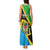 Personalised Tanzania Union Day Tank Maxi Dress Coat Of Arms With Map