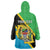 Personalised Tanzania Union Day Wearable Blanket Hoodie Coat Of Arms With Map