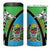 Tanzania Giraffe 4 in 1 Can Cooler Tumbler Coat Of Arms African Pattern