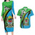 Tanzania Giraffe Couples Matching Long Sleeve Bodycon Dress and Hawaiian Shirt Coat Of Arms African Pattern