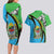 Tanzania Giraffe Couples Matching Long Sleeve Bodycon Dress and Hawaiian Shirt Coat Of Arms African Pattern