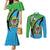 Tanzania Giraffe Couples Matching Mermaid Dress and Long Sleeve Button Shirt Coat Of Arms African Pattern