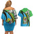 Tanzania Giraffe Couples Matching Off Shoulder Short Dress and Hawaiian Shirt Coat Of Arms African Pattern