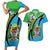 Tanzania Giraffe Couples Matching Short Sleeve Bodycon Dress and Hawaiian Shirt Coat Of Arms African Pattern