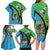 Tanzania Giraffe Family Matching Long Sleeve Bodycon Dress and Hawaiian Shirt Coat Of Arms African Pattern