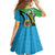 Tanzania Giraffe Family Matching Mermaid Dress and Hawaiian Shirt Coat Of Arms African Pattern