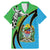 Tanzania Giraffe Family Matching Mermaid Dress and Hawaiian Shirt Coat Of Arms African Pattern