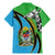 Tanzania Giraffe Family Matching Mermaid Dress and Hawaiian Shirt Coat Of Arms African Pattern