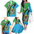 Tanzania Giraffe Family Matching Off The Shoulder Long Sleeve Dress and Hawaiian Shirt Coat Of Arms African Pattern