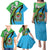 Tanzania Giraffe Family Matching Puletasi and Hawaiian Shirt Coat Of Arms African Pattern