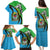 Tanzania Giraffe Family Matching Puletasi and Hawaiian Shirt Coat Of Arms African Pattern