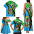 Tanzania Giraffe Family Matching Tank Maxi Dress and Hawaiian Shirt Coat Of Arms African Pattern