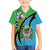 Tanzania Giraffe Family Matching Tank Maxi Dress and Hawaiian Shirt Coat Of Arms African Pattern