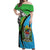 Tanzania Giraffe Off Shoulder Maxi Dress Coat Of Arms African Pattern