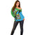 Tanzania Giraffe Off Shoulder Sweater Coat Of Arms African Pattern