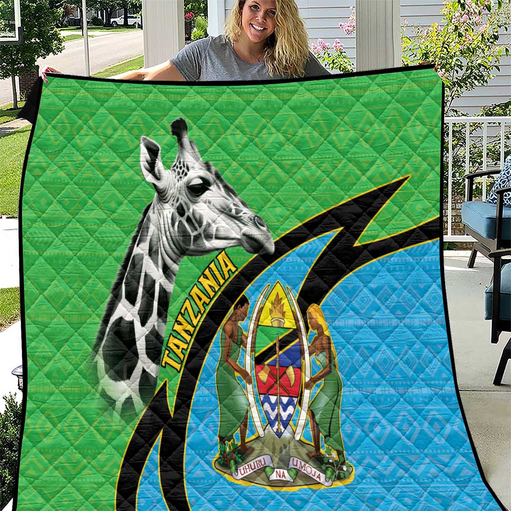 Tanzania Giraffe Quilt Coat Of Arms African Pattern