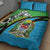 Tanzania Giraffe Quilt Bed Set Coat Of Arms African Pattern