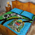 Tanzania Giraffe Quilt Bed Set Coat Of Arms African Pattern