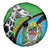 Tanzania Giraffe Spare Tire Cover Coat Of Arms African Pattern