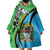 Tanzania Giraffe Wearable Blanket Hoodie Coat Of Arms African Pattern