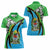 Tanzania Giraffe Women Polo Shirt Coat Of Arms African Pattern