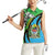 Tanzania Giraffe Women Sleeveless Polo Shirt Coat Of Arms African Pattern