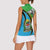 Tanzania Giraffe Women Sleeveless Polo Shirt Coat Of Arms African Pattern