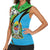 Tanzania Giraffe Women Sleeveless Polo Shirt Coat Of Arms African Pattern