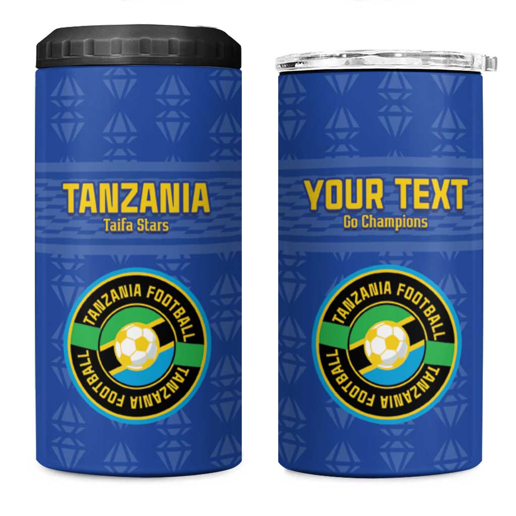 Custom Tanzania Football 4 in 1 Can Cooler Tumbler Go Taifa Stars