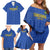 Custom Tanzania Football Family Matching Off Shoulder Short Dress and Hawaiian Shirt Go Taifa Stars