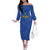 Custom Tanzania Football Off The Shoulder Long Sleeve Dress Go Taifa Stars