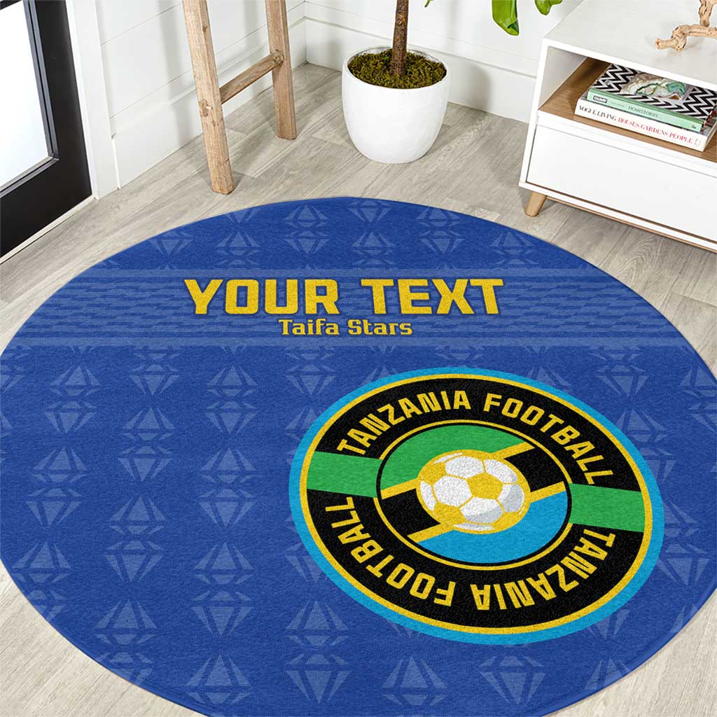 Custom Tanzania Football Round Carpet Go Taifa Stars