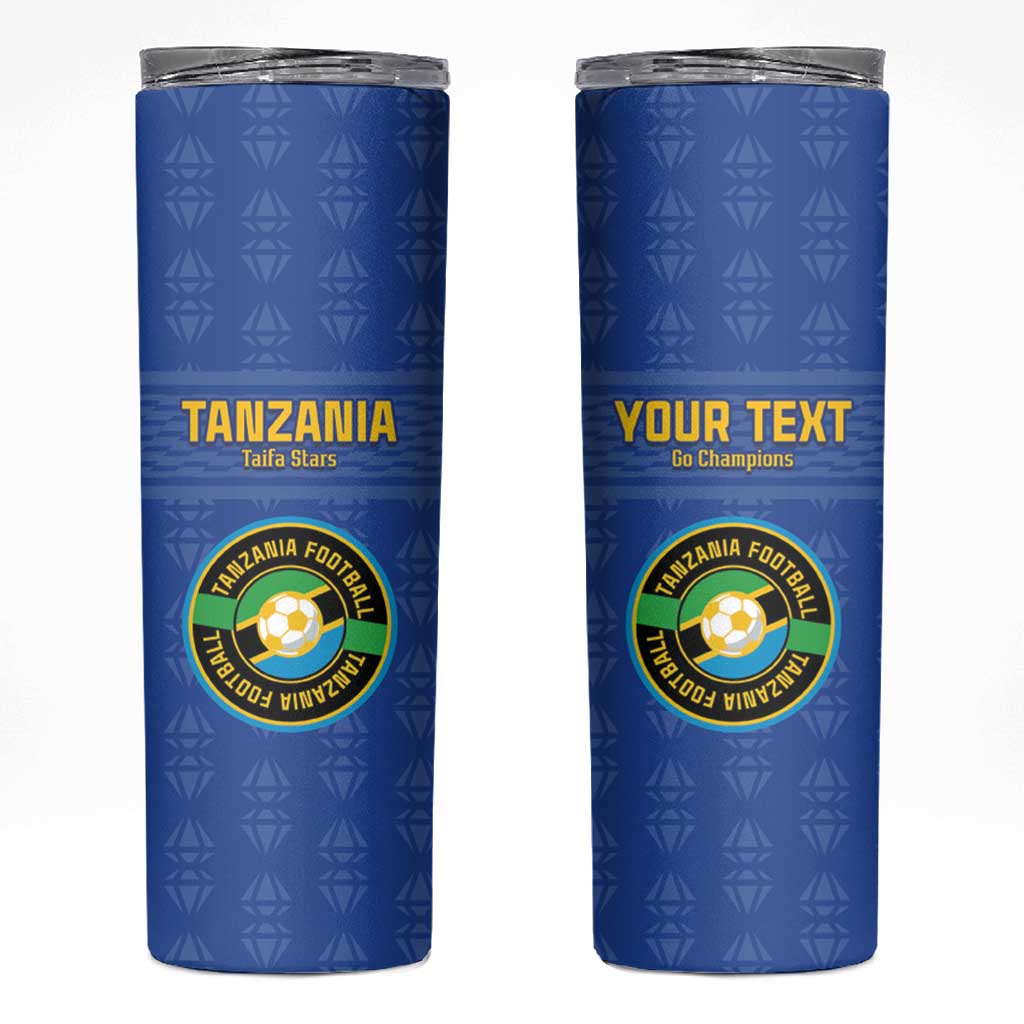 Custom Tanzania Football Skinny Tumbler Go Taifa Stars