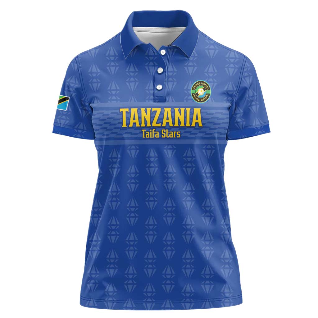 Custom Tanzania Football Women Polo Shirt Go Taifa Stars