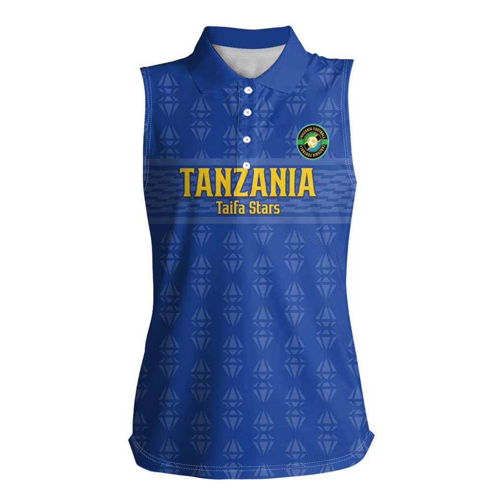 Custom Tanzania Football Women Sleeveless Polo Shirt Go Taifa Stars