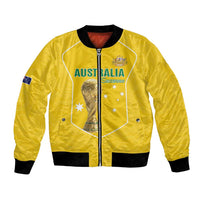 Custom Australia Soccer Bomber Jacket Aussie Aussie Oi Oi Oi