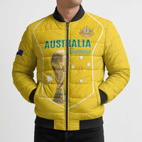 Custom Australia Soccer Bomber Puffer Jacket Aussie Aussie Oi Oi Oi