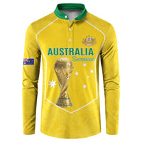 Custom Australia Soccer Button Sweatshirt Aussie Aussie Oi Oi Oi
