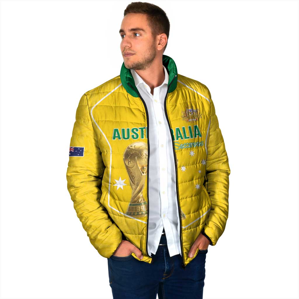 Custom Australia Soccer Padded Jacket Aussie Aussie Oi Oi Oi