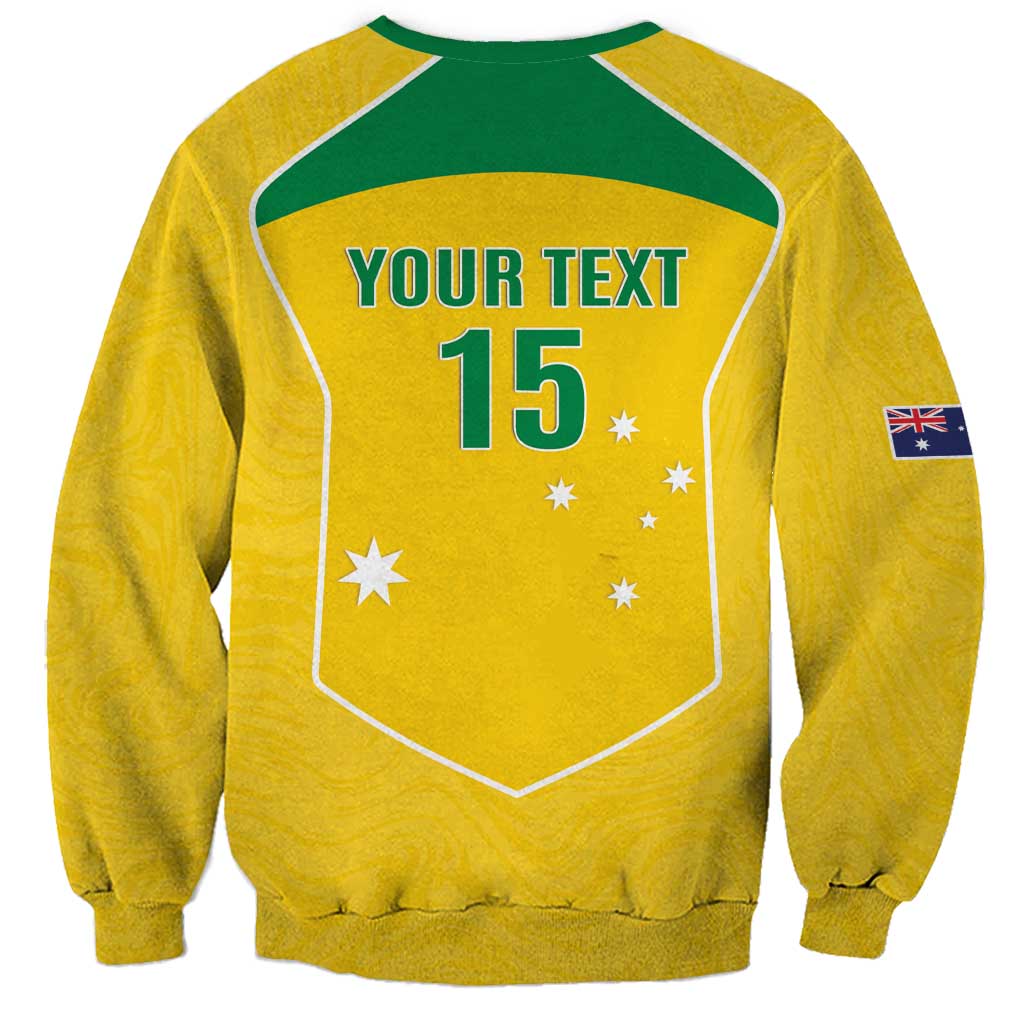 Custom Australia Soccer Sweatshirt Aussie Aussie Oi Oi Oi