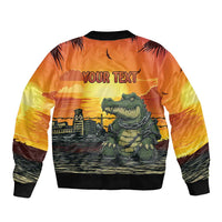 Personalized Alligator Alcatraz Bomber Jacket Gator Island Prison Retro Sunset - Wonder Print Shop