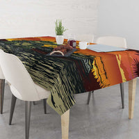 Alligator Alcatraz Tablecloth Gator Island Prison Retro Sunset - Wonder Print Shop