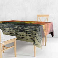 Alligator Alcatraz Tablecloth Gator Island Prison Retro Sunset - Wonder Print Shop