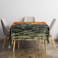 Alligator Alcatraz Tablecloth Gator Island Prison Retro Sunset - Wonder Print Shop