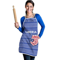 Liberia Football Apron Women Blue Jersey - Wonder Print Shop