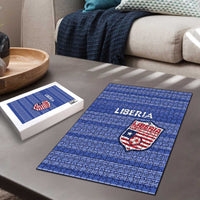 Liberia Football Puzzle Women Blue Jersey - Wonder Print Shop