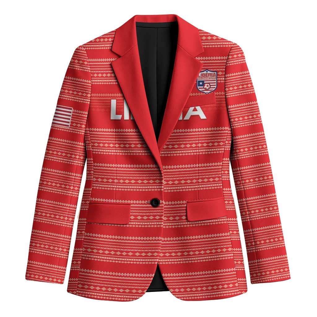 Custom Liberia Football Blazer Women Red Jersey - Wonder Print Shop