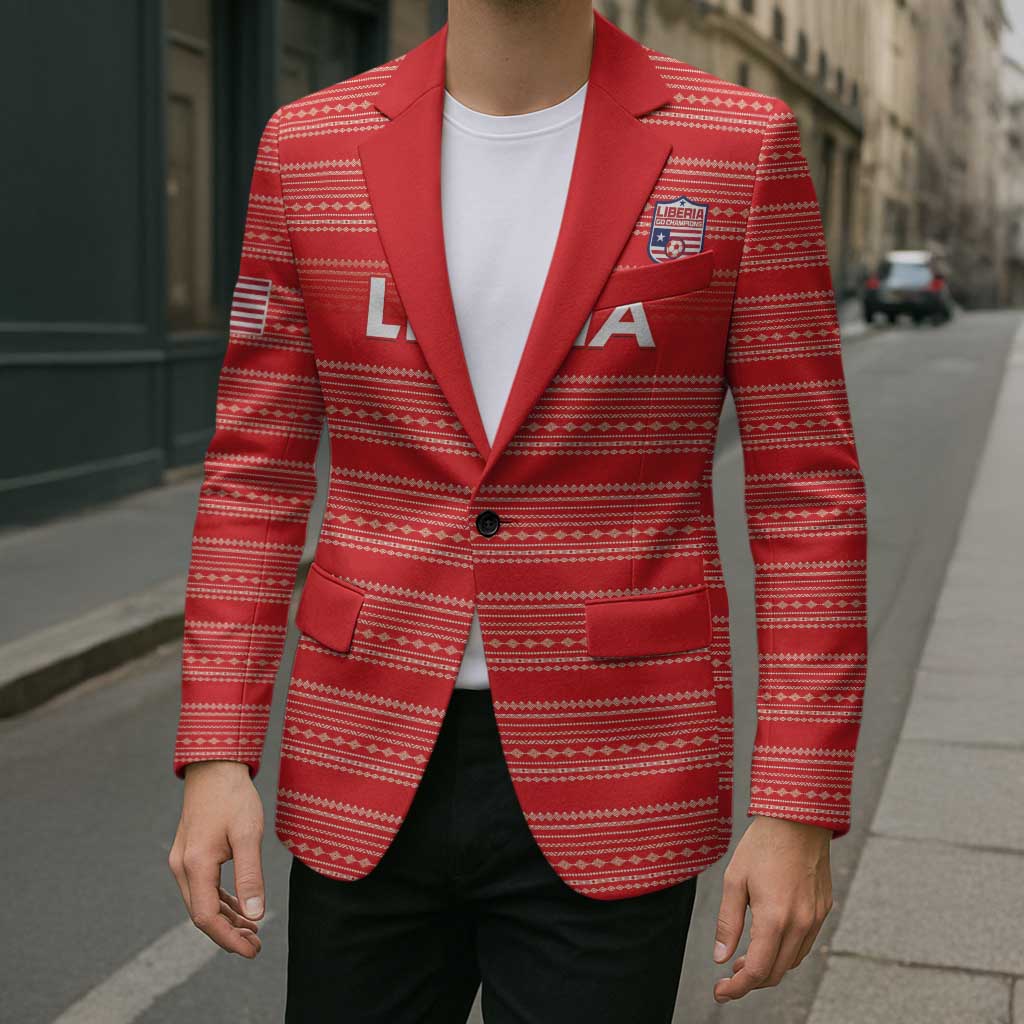 Custom Liberia Football Blazer Women Red Jersey - Wonder Print Shop