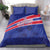 Custom Haiti Football Bedding Set Les Grenadiers - Royal Palm